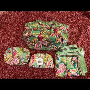 4 piece green vera Bradley set